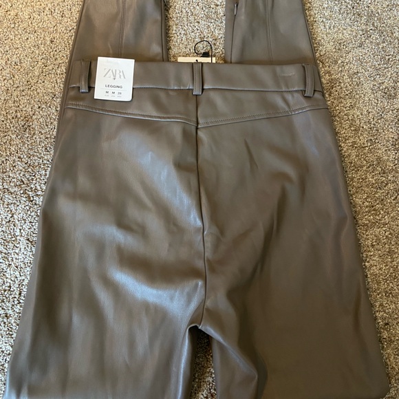 Zara Faux Leather Skinny Legging New - Picture 5 of 9